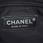 Chanel Travel Line Tote Bag Black Nylon Leather Used Handbag 09M321359608