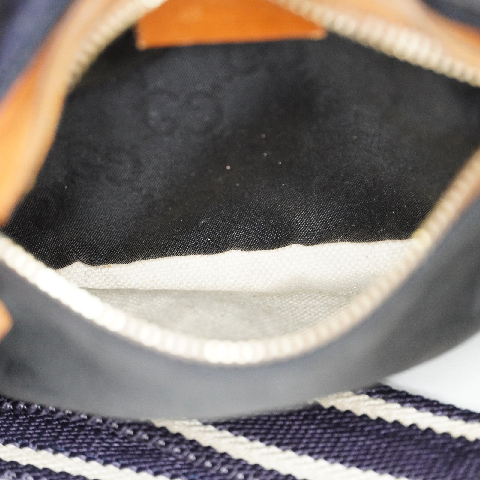 Gucci GG Canvas Sherry Line Belt Bag Waist Pouch 28cm Black Used 08E252200007