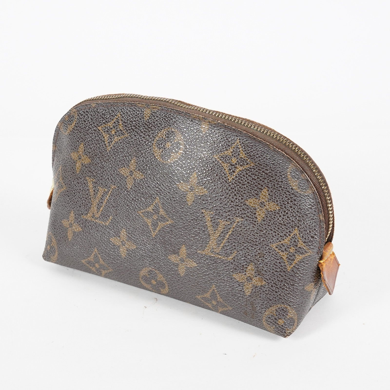 Louis Vuitton M47515 Pochette Cosmetique Monogram Brown Canvas Used 08A07715003