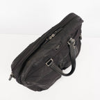 Coach Varick Briefcase Business Bag Brown Nylon Leather Tablet Laptop XY90