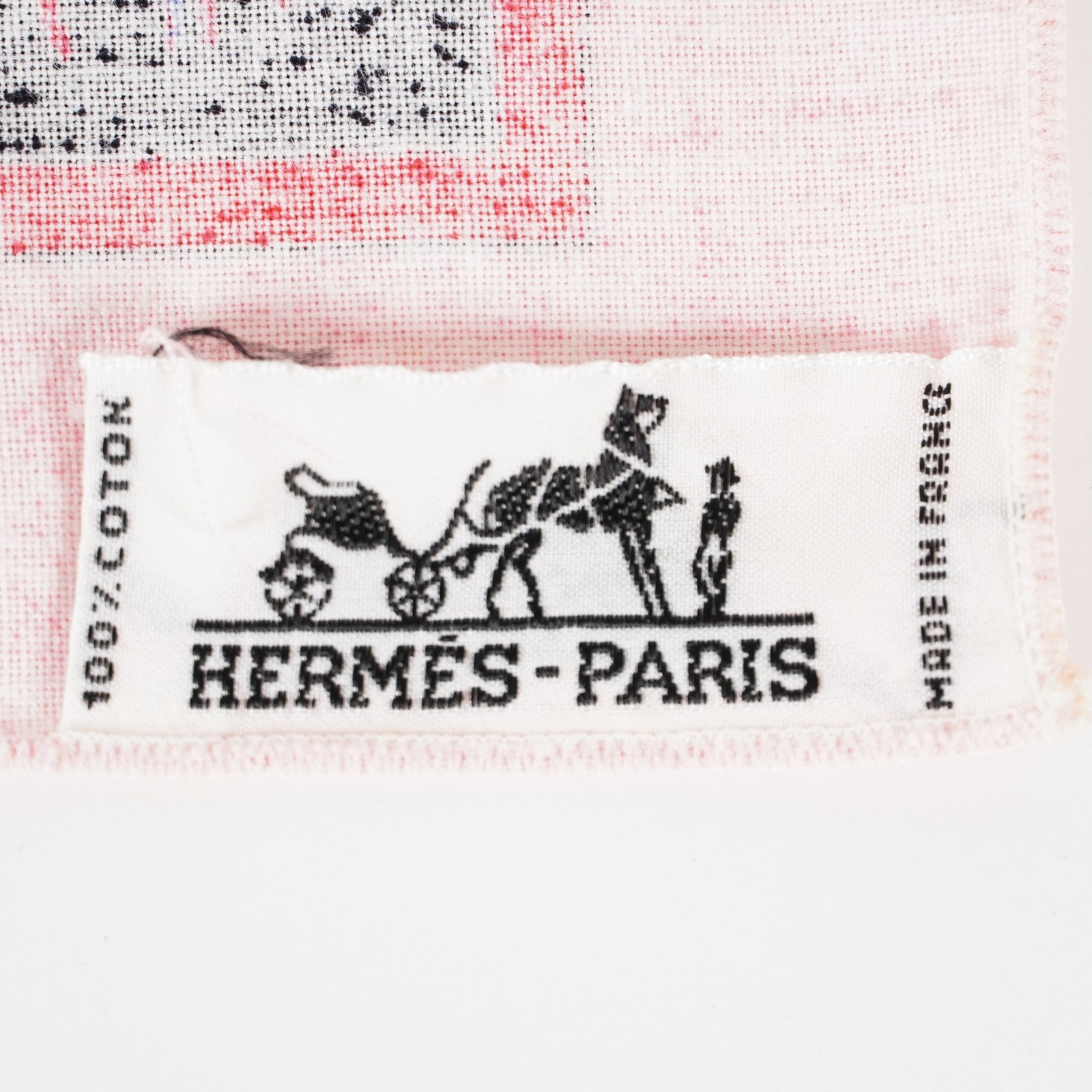 Hermes Carre 45 100% Cotton Napkin, Black with Blue, 03E13825017