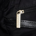 Chanel New Travel Line Tote Bag MM Black Nylon Leather Gold HW Used 08E191155007