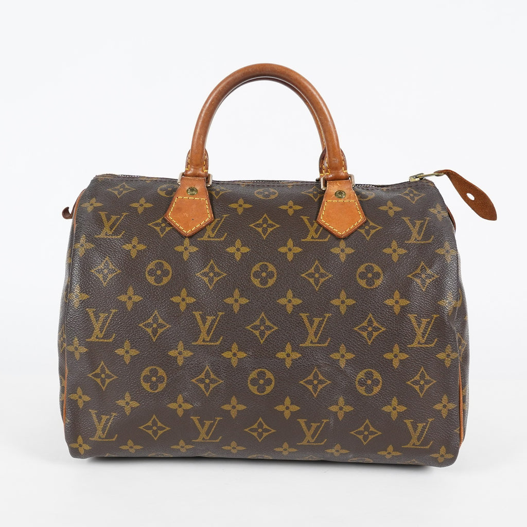 Louis Vuitton Speedy 30 Monogram Canvas Hand Bag Brown Used M41526 07A145319608