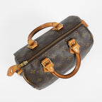 Louis Vuitton Monogram Speedy 25 Handbag M41528 Brown Vintage Used 07E037150029