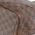 Louis Vuitton N51105 Damier Ebene Neverfull MM Tote Bag Brown Used 07E064730027