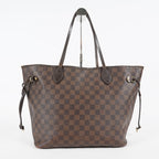 Louis Vuitton N51105 Damier Ebene Neverfull MM Tote Bag Brown Used 07E064730027