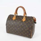 Louis Vuitton Speedy 30 Monogram Canvas Brown Boston Handbag M41526 08E065170002
