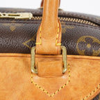 Louis Vuitton Monogram Deauville M47270 Hand Bag Brown Used Vintage 07A082288024