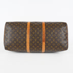 Louis Vuitton Keepall 55 Monogram Canvas Brown Duffle Bag M41424 08E073630002