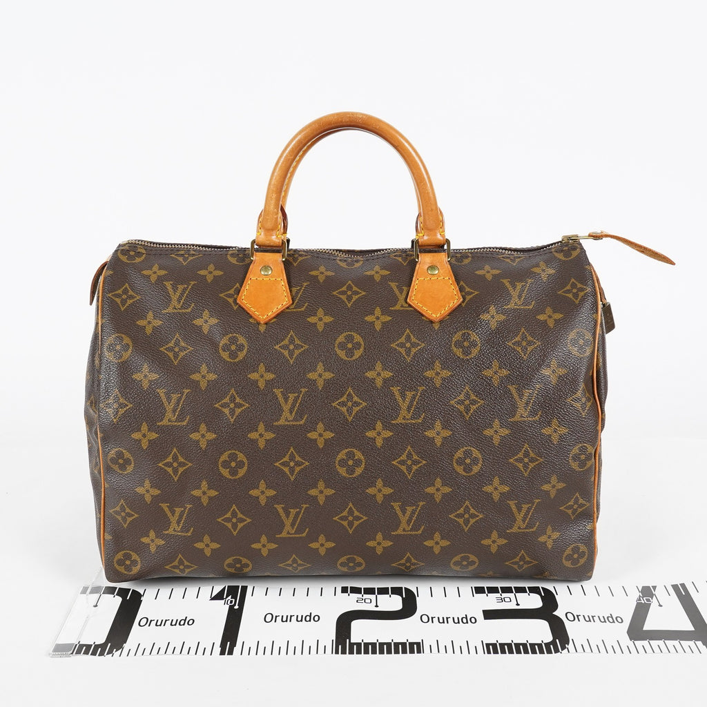 Louis Vuitton Speedy 35 M41107 Monogram Brown Hand Bag Used Vintage 07E076710016