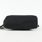 Hermes Herbag Ado Backpack 30cm Black Canvas Leather Used Auth 09E125940011