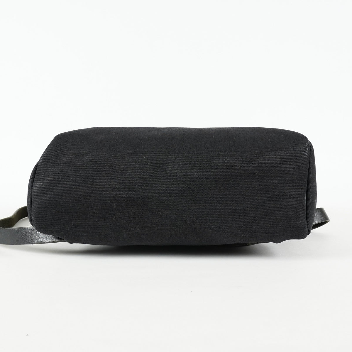 Hermes Herbag Ado Backpack 30cm Black Canvas Leather Used Auth 09E125940011