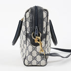 GUCCI Vintage Sherry Line GG Canvas Mini Boston Bag Navy Web 08E393190010