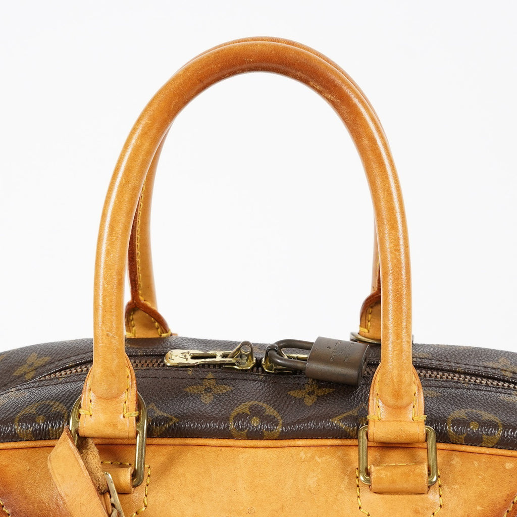 Louis Vuitton Deauville M47270 Monogram Canvas Brown Handbag Used 07E222640027