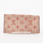 Auth Louis Vuitton Monogram Fabric & Leather Ring Key Case Key Holder  XY213