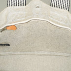 HERMES Fourre Tout PM Canvas Tote Hand Bag Gray Black Stripe 08E23825010