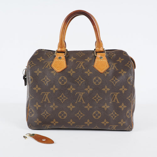 Authentic Louis Vuitton Monogram Speedy 25 M41528 Handbag vintage 04A306234807