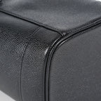 Chanel Caviar Skin Vanity Bag Top Handle 19cm Black Gold HW CC Used 08E066380006