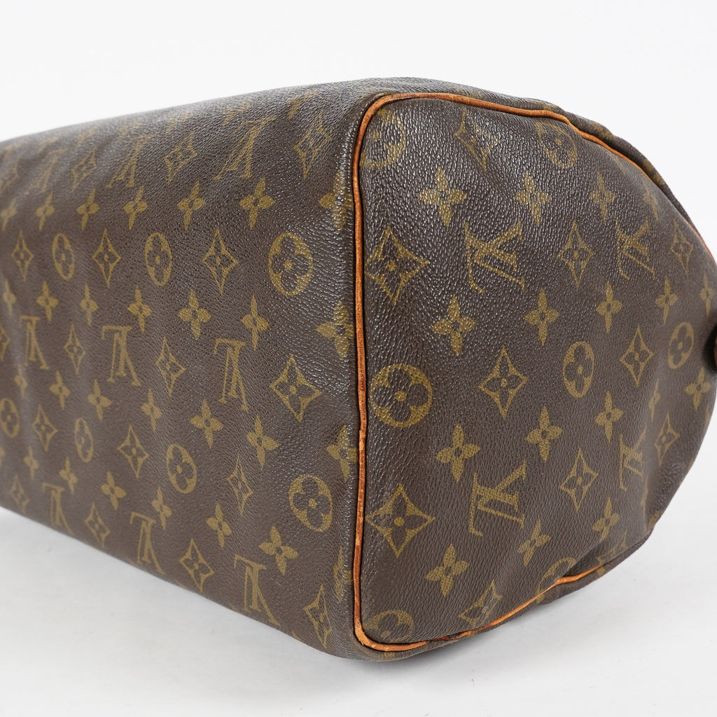 Louis Vuitton Speedy 35 M41524 Monogram Canvas Hand Bag Brown Used 07E103850017