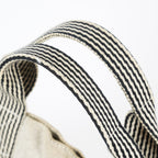 Hermes Fourre-Tout MM Gray Canvas Tote Hand Bag Used Vintage Auth 07E27825005