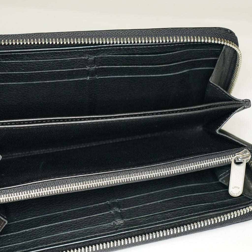 Louis Vuitton Monogram Mahina Zippy Zip-Around Wallet M61867 Noir 03T022500009