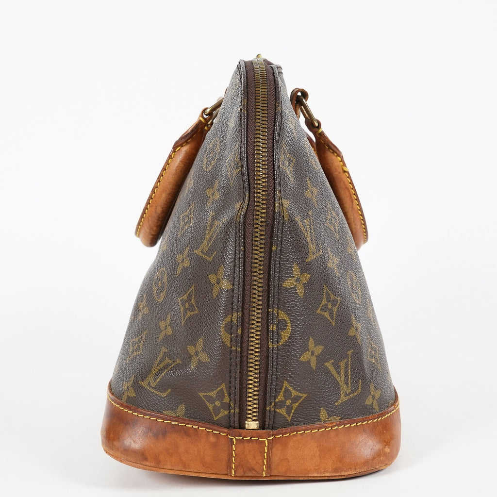 Louis Vuitton Alma PM Monogram Canvas Brown Handbag M51130 Vtg Used 08A242860003