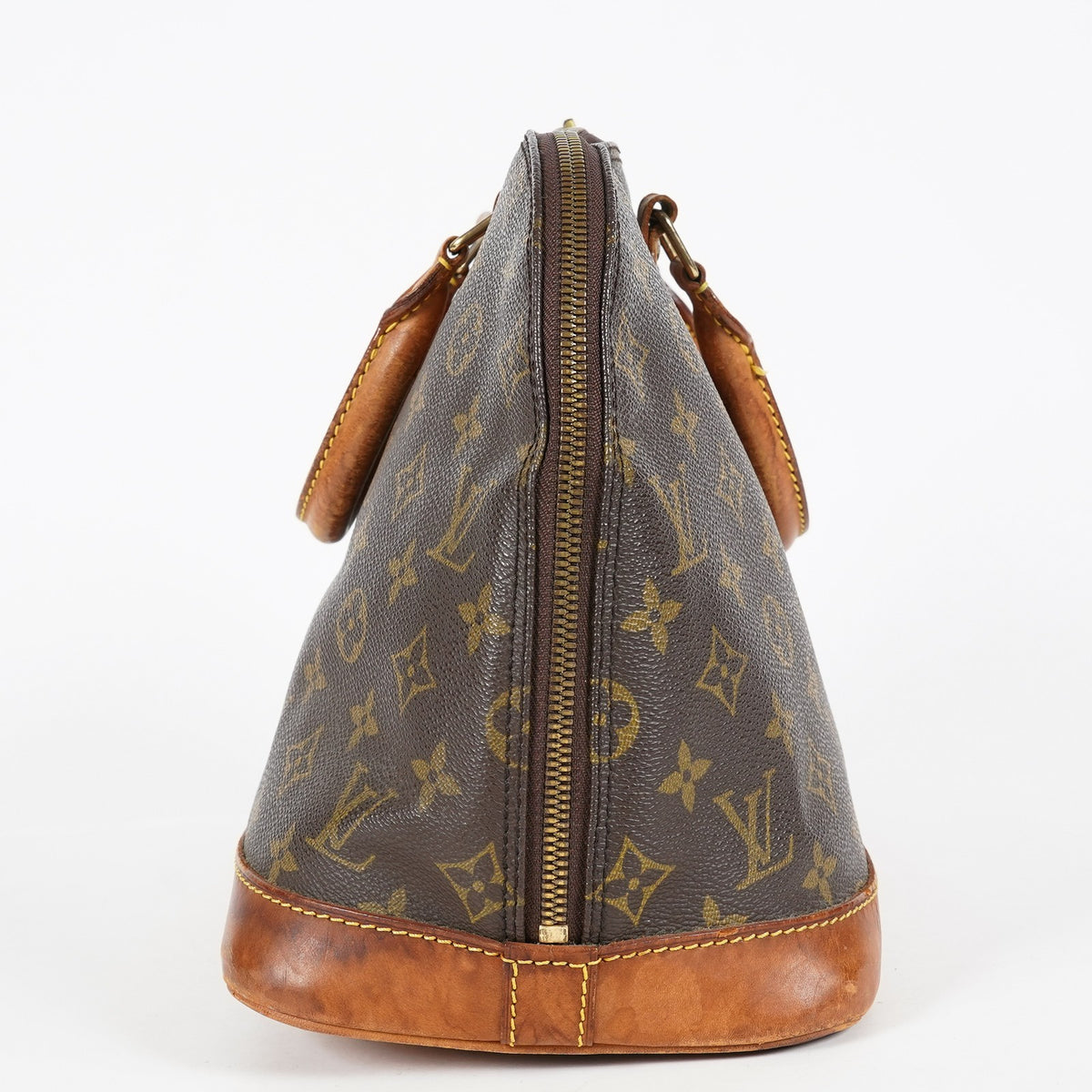 Louis Vuitton Alma PM Monogram Canvas Brown Handbag M51130 Vtg Used 08A242860003