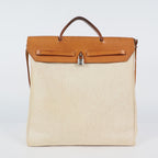 Hermes Herbag MM Handbags Leather White 04A044633207