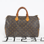 Louis Vuitton Speedy 35 Monogram Canvas Brown Handbag M41524 Used 08A154118403