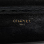 Chanel Calfskin Flap Chain Shoulder Bag 25cm Black Used Vintage CC 08E1011440006