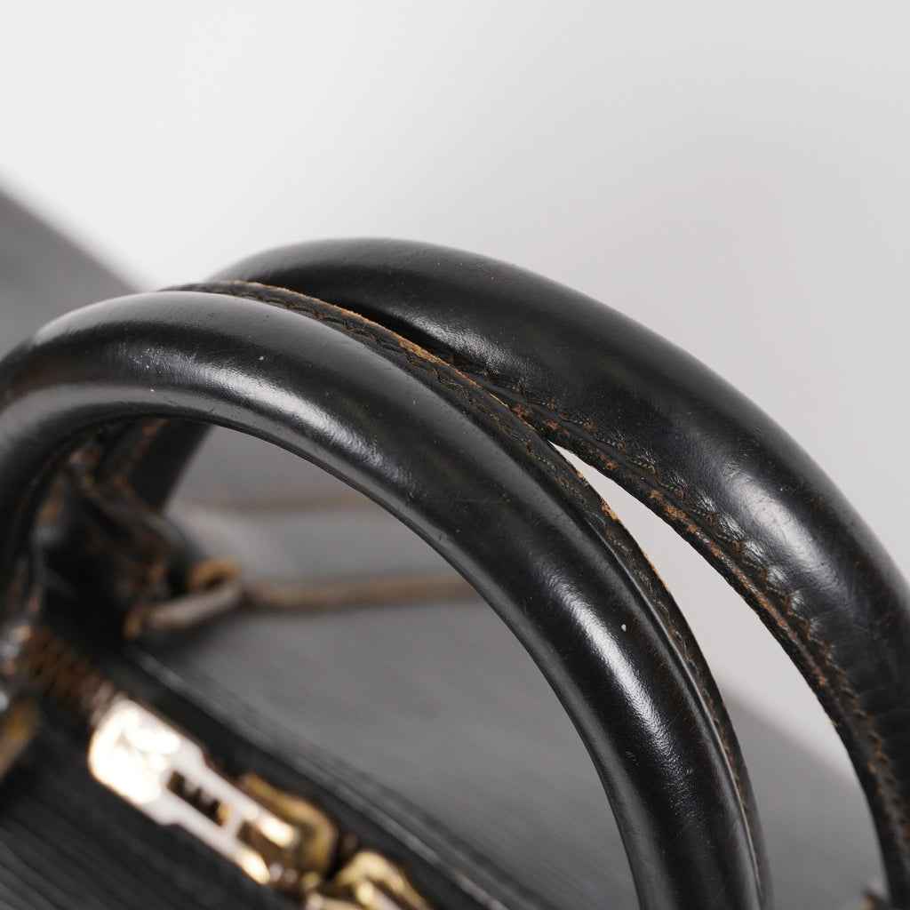 LOUIS VUITTON Epi Keepall 50 Boston Bag Black M42962 LV Auth 05E173960016