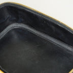 Chanel Caviar Skin CC Vanity Bag Black Leather Used Vintage 07E046490027