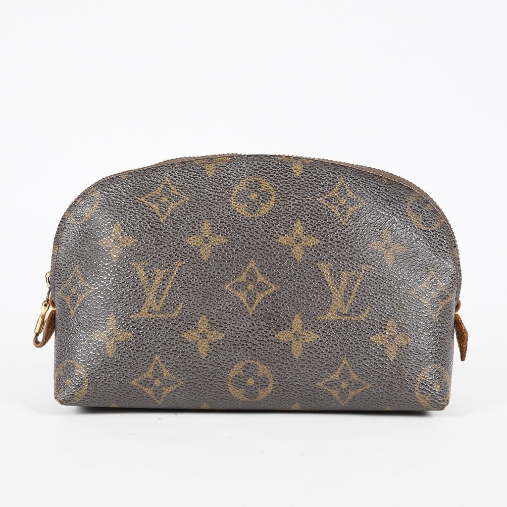 Louis Vuitton M47515 Pochette Cosmetique Monogram Brown Canvas Used 08A07715003
