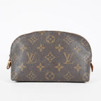 Louis Vuitton M47515 Pochette Cosmetique Monogram Brown Canvas Used 08A07715003