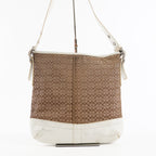 Coach Purse Logo Signature Handbags WhiteLEATHER DUFFLE HOBO  XY172