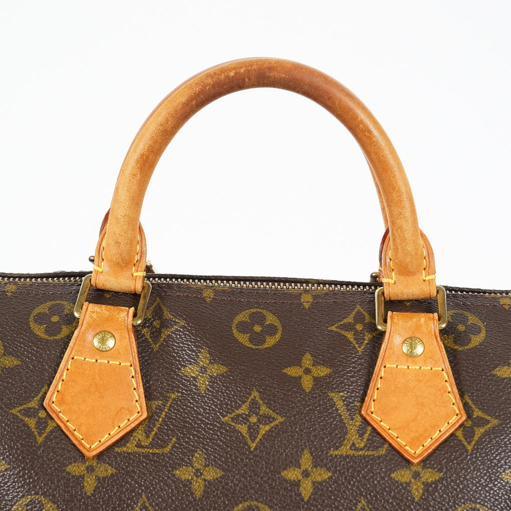 Louis Vuitton Speedy 30 M41526 Monogram Canvas Brown Used Handbag 09M465665008