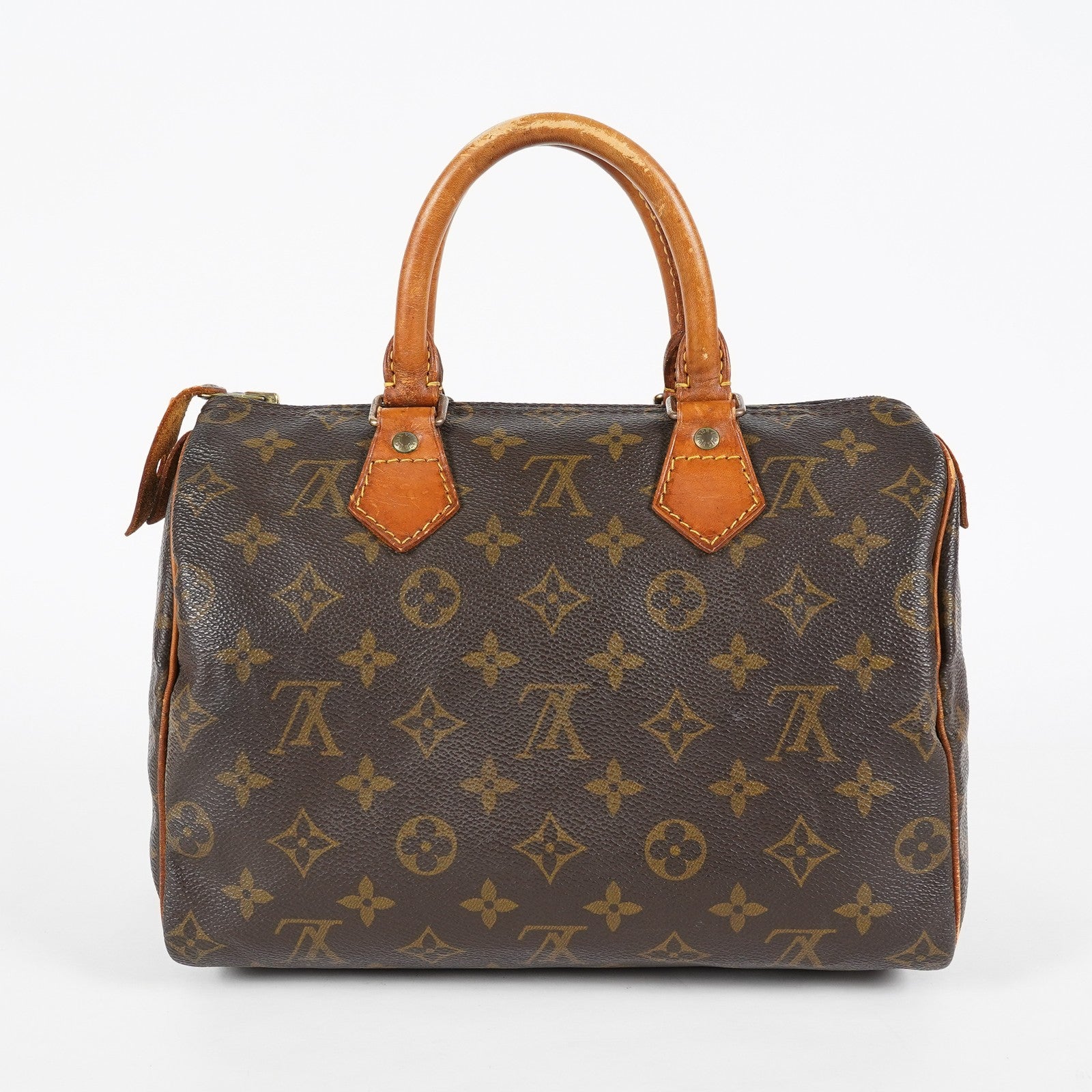 Louis Vuitton Monogram Speedy 25 Brown Coated Canvas M41528 Vintage 07E425830012