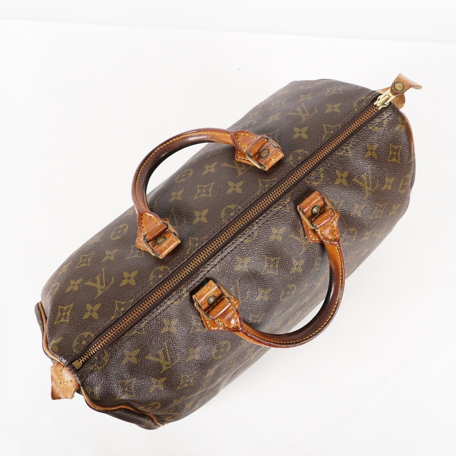 Authentic Louis Vuitton Monogram Speedy 35 M41524 Handbag 01E054950021