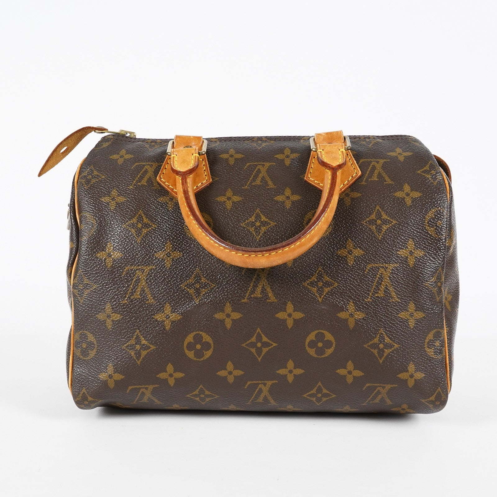 Louis Vuitton Monogram Speedy 25 Handbag M41528 Brown Vintage Used 07E037150029