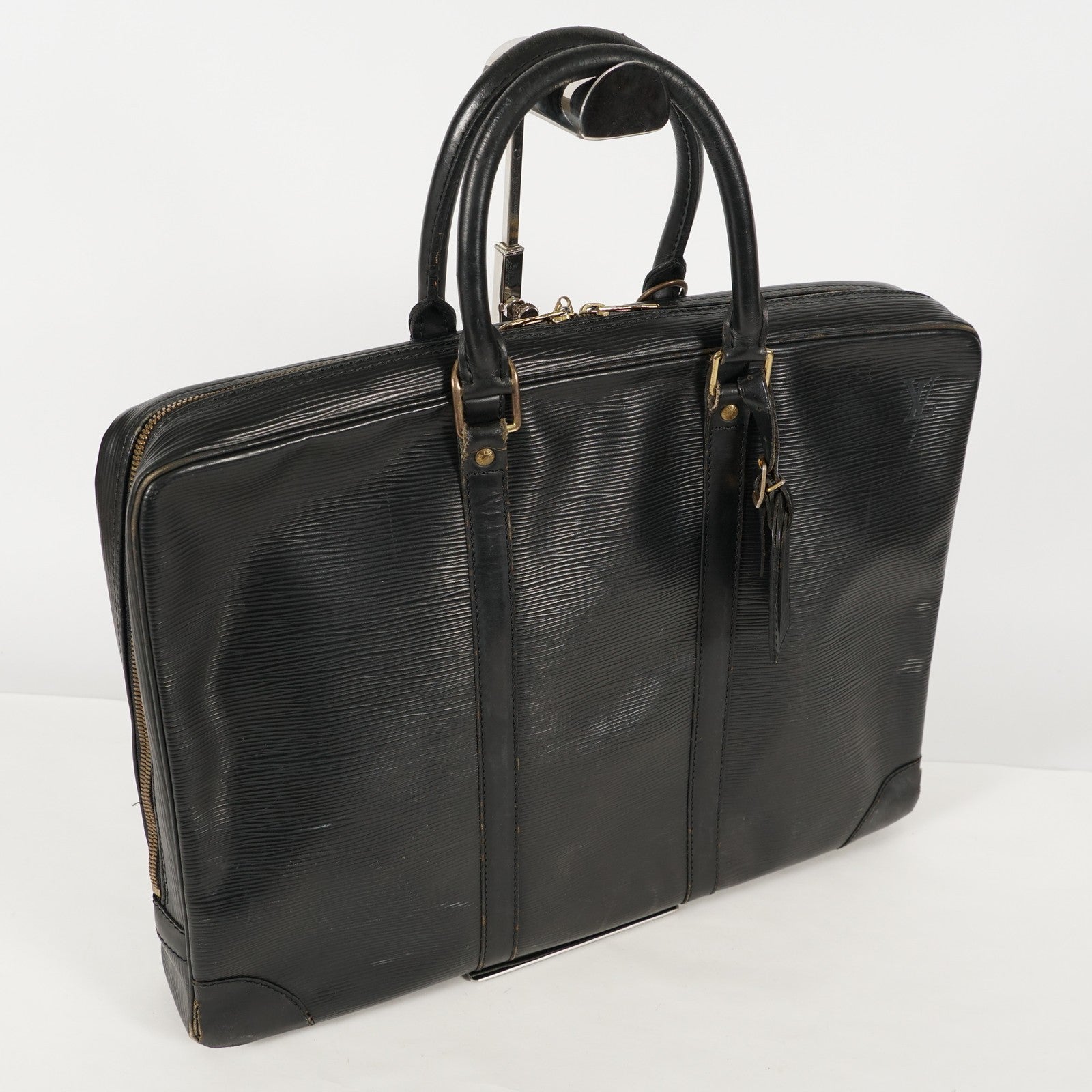 Louis Vuitton Porte Documan Voignage Business Bag Briefcase black XY58