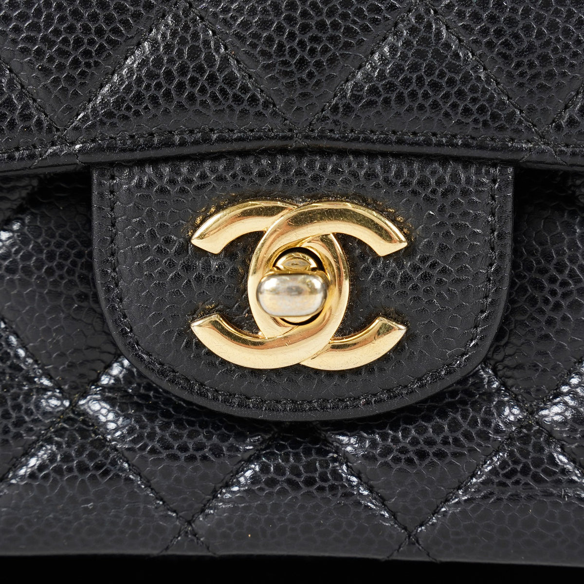Chanel Matelasse Caviar Double Flap 25 Black Chain Shoulder Bag 08A2181567223