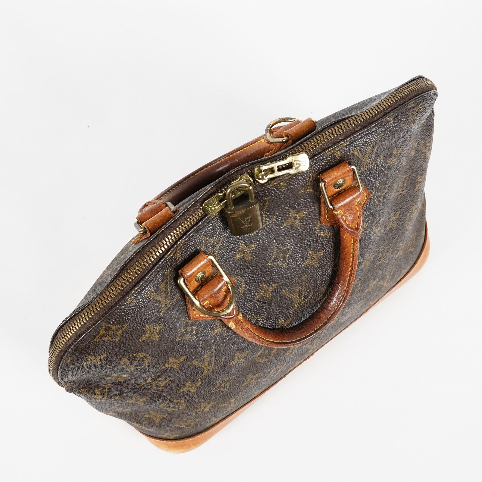 Louis Vuitton Alma PM Hand Bag Monogram Canvas Brown M51130 Used 08E032750006