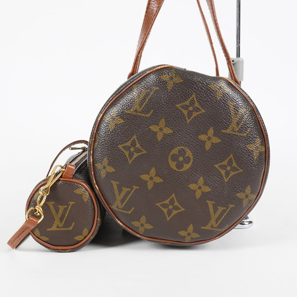 Louis Vuitton Papillon 30 Used Monogram Brown Canvas Handbag M51385 07E455390012