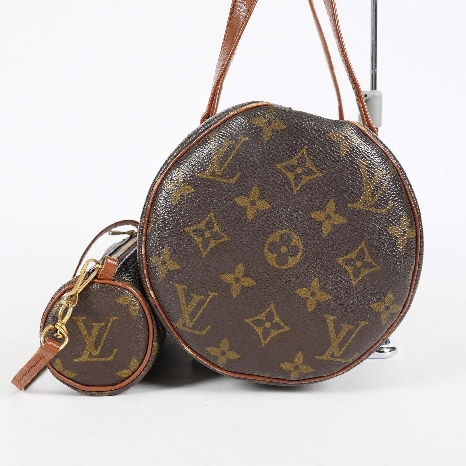 Louis Vuitton Papillon 30 Used Monogram Brown Canvas Handbag M51385 07E455390012