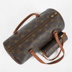 Louis Vuitton Papillon 30 Used Monogram Brown Canvas Handbag M51385 07E445390012