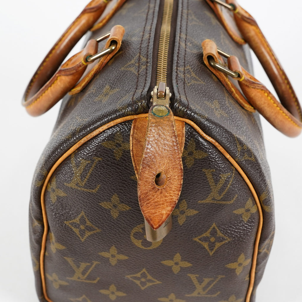 Louis Vuitton Speedy 25 M41528 Monogram Brown Boston Hand Bag Used 07E166270015