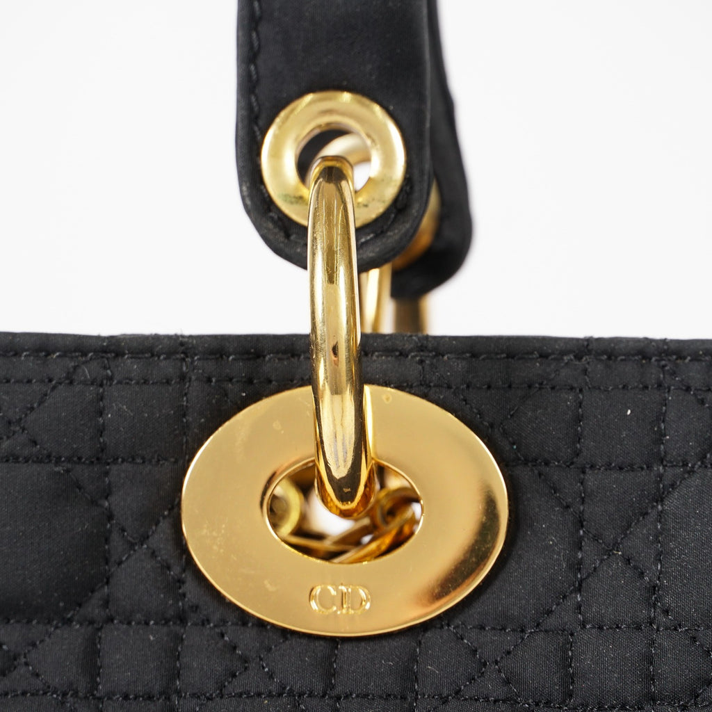 Christian Dior Black Nylon Medium Lady DIOR Bag VINTAGE 12E263850008