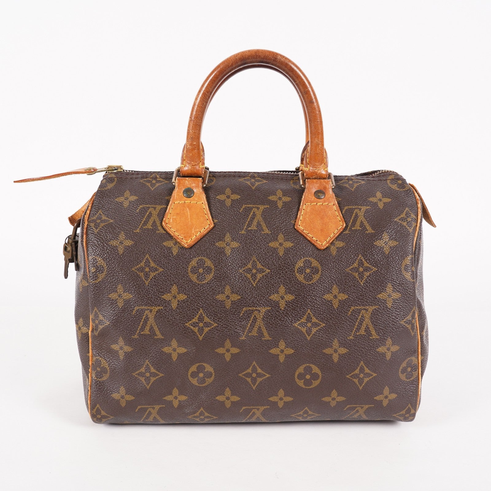 Louis Vuitton Speedy 25 M41528 Monogram Canvas Boston Handbag Brown 07A096978405