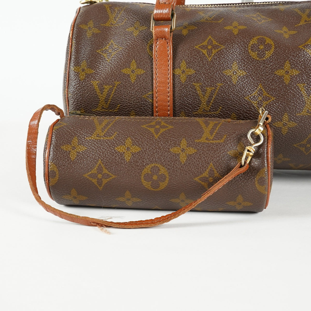 Louis Vuitton Papillon 30 M51385 Monogram Canvas Brown Barrel Bag 09E094180011
