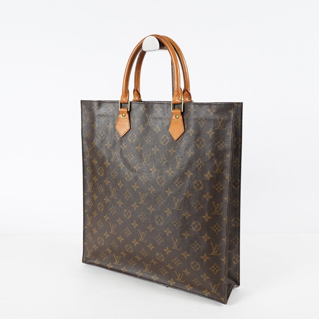 Louis Vuitton Sac Plat Monogram Canvas Hand Tote Bag Brown M51140 08E412310010